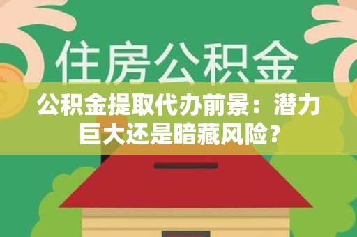 谯城公积金提取代办前景：潜力巨大还是暗藏风险？
