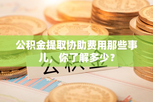 谯城公积金提取协助费用那些事儿，你了解多少？